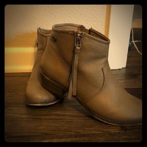 Tan booties